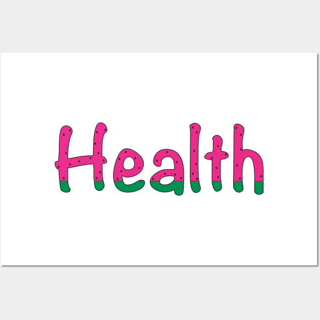 Health Power Word Wall Art by rayraynoire